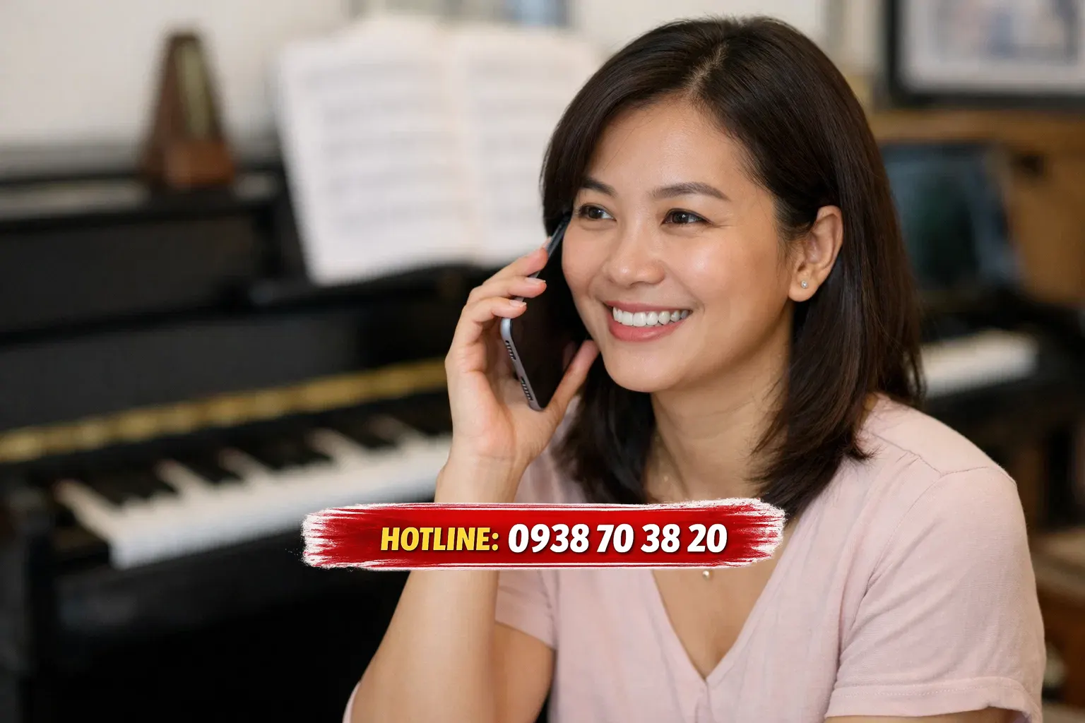 Bước 1: Đặt lịch lên dây piano