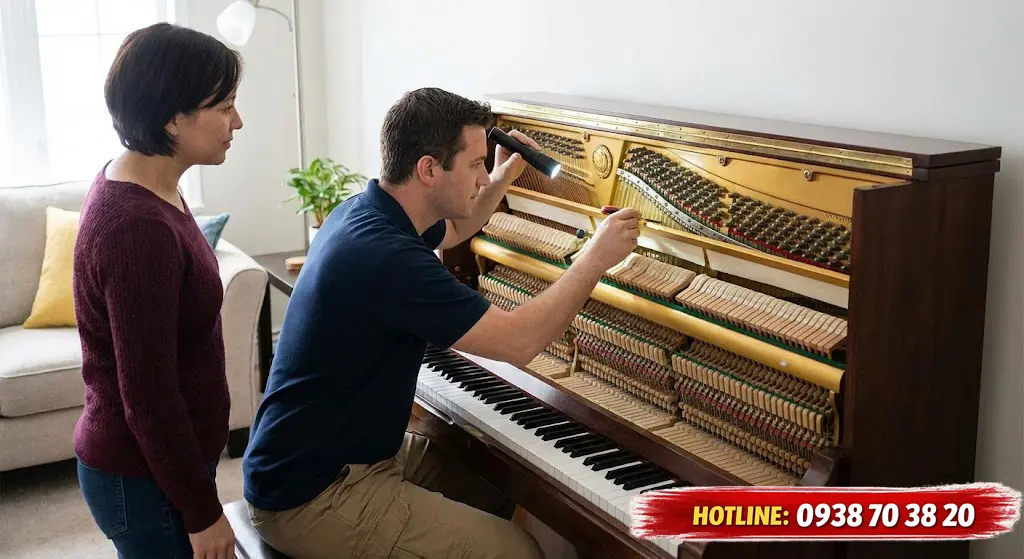 Kiểm tra đàn piano tại nhà