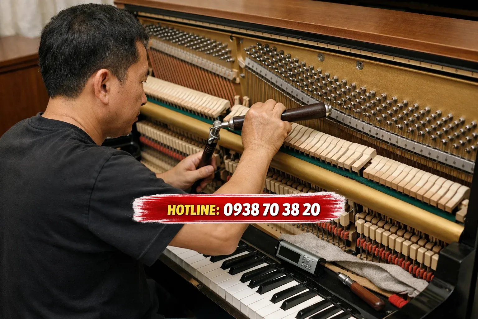 Lên dây piano cơ bản - tuning thông thường