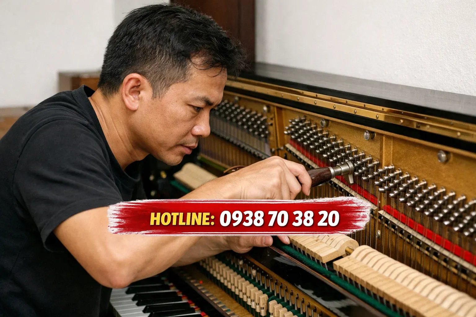 Lên dây piano sau vận chuyển