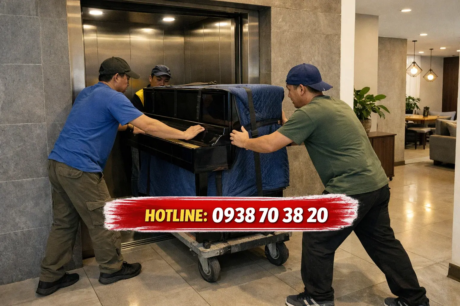 Vận chuyển piano vào chung cư