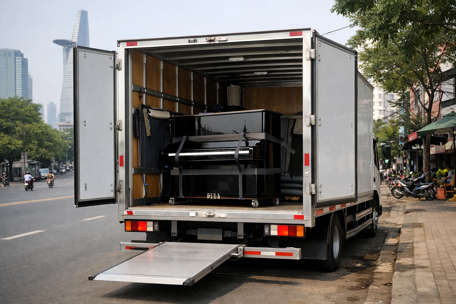 Xe tải vận chuyển piano