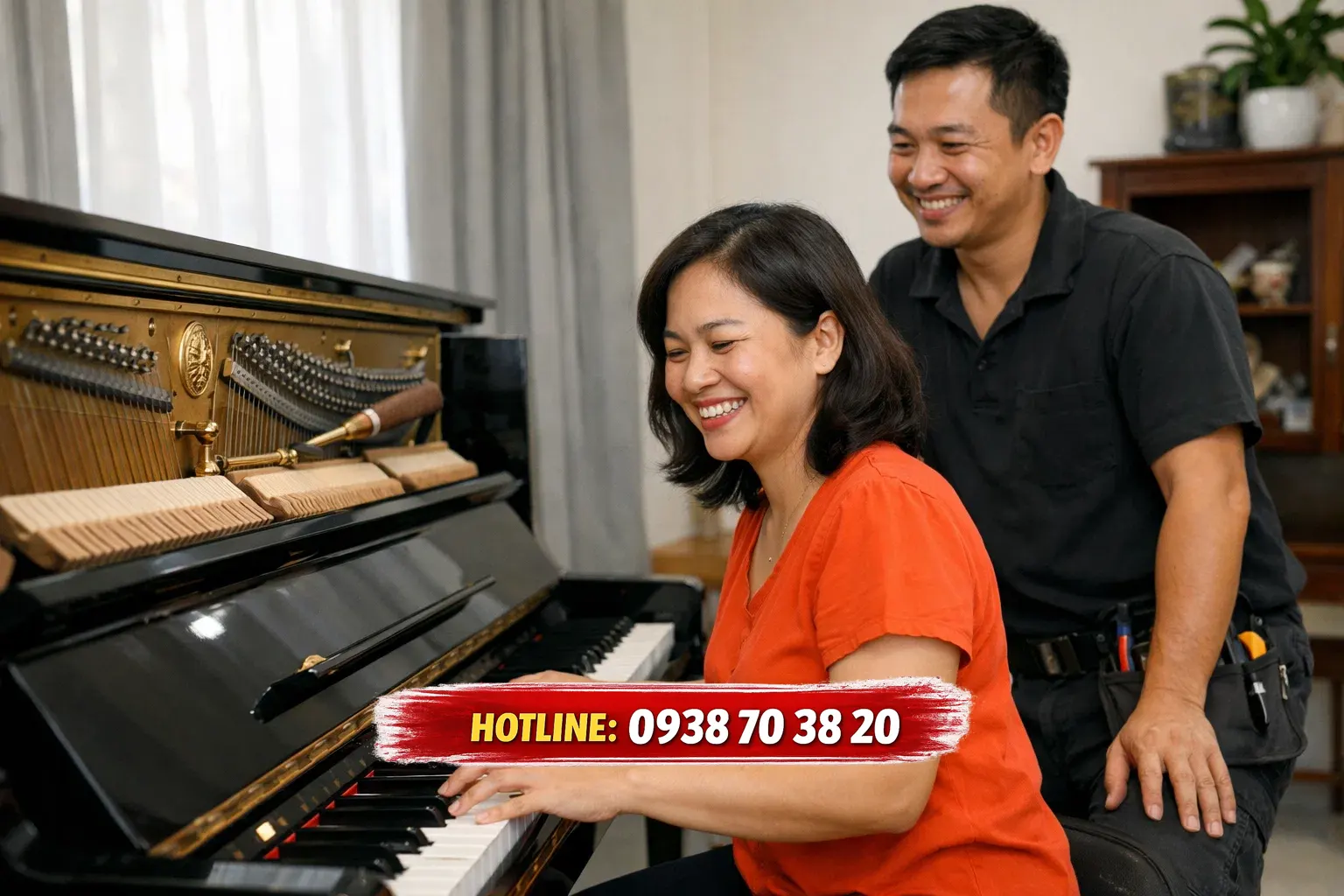 Dịch vụ lên dây đàn piano chuyên nghiệp tại trường nhạc Quận 5