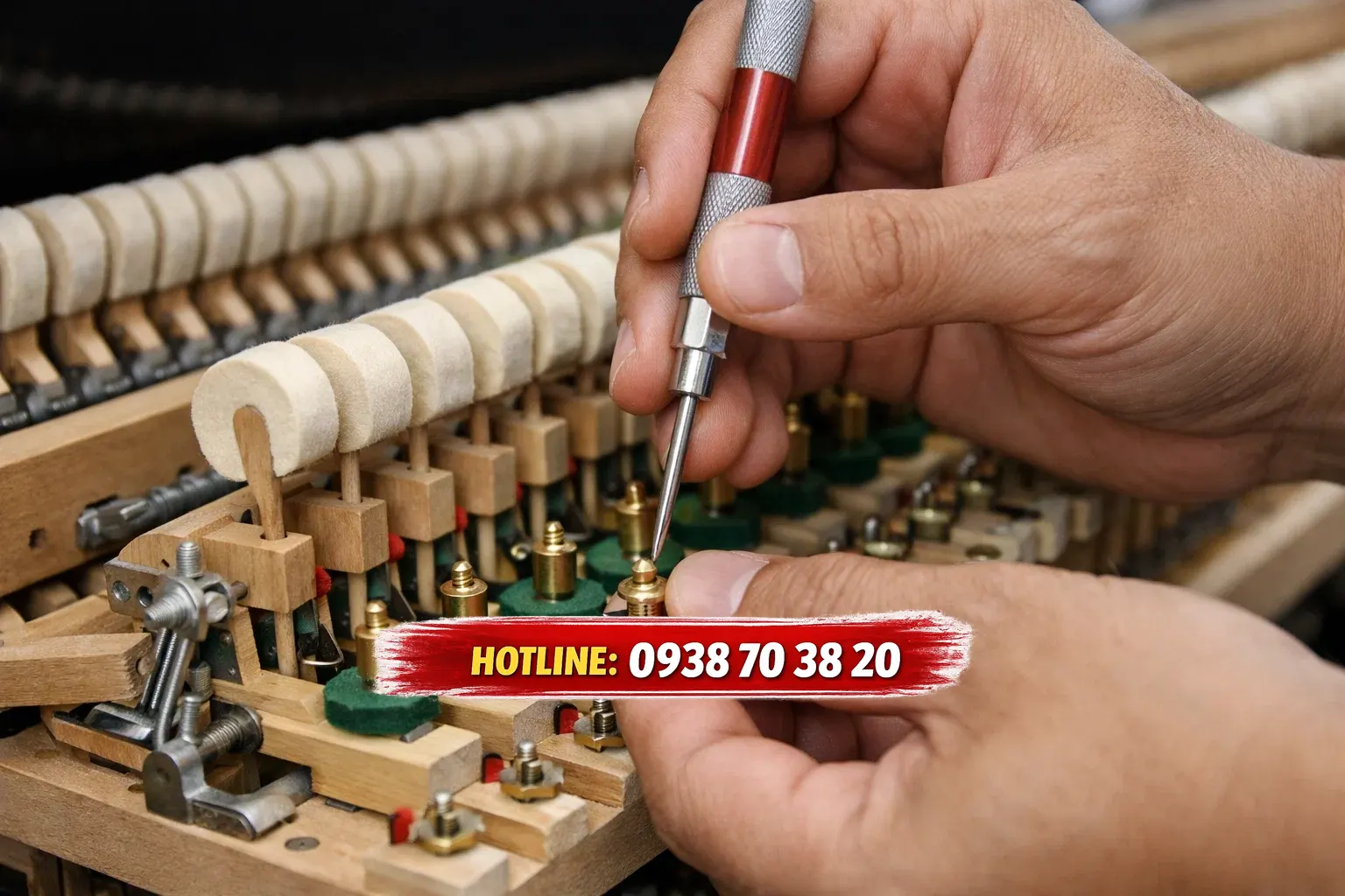 Dịch vụ lên dây đàn piano chuyên nghiệp tại nhà phố ven sông Quận 8