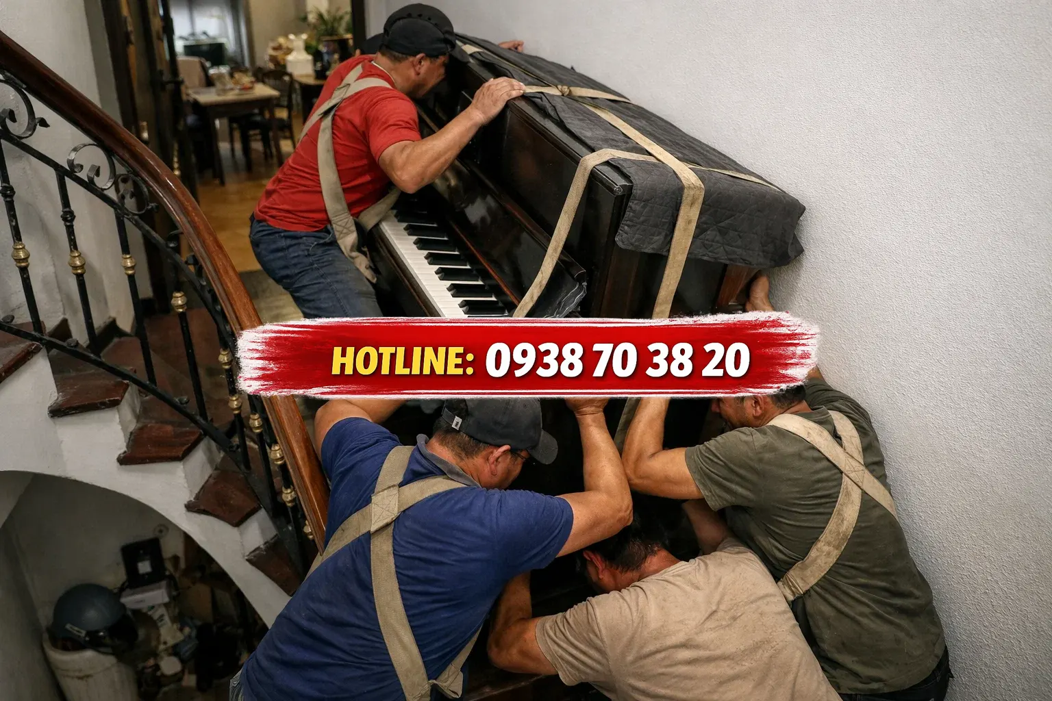 Đội ngũ vận chuyển piano chuyên nghiệp tại nhà phố Quận 12